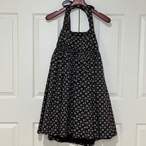 J.Crew Vintage Babydoll Halter Dress Brown Print Size 4